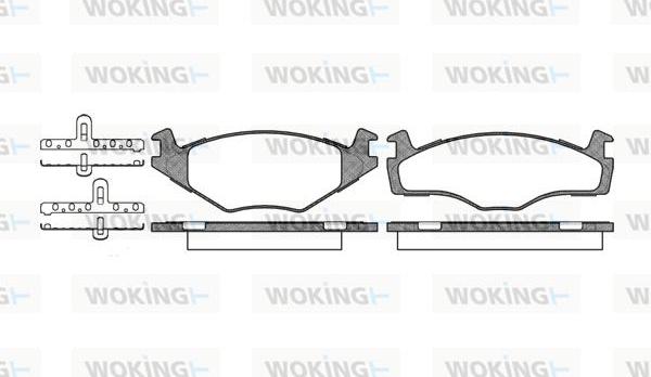 Woking P0713.60 - Əyləc altlığı dəsti, əyləc diski furqanavto.az