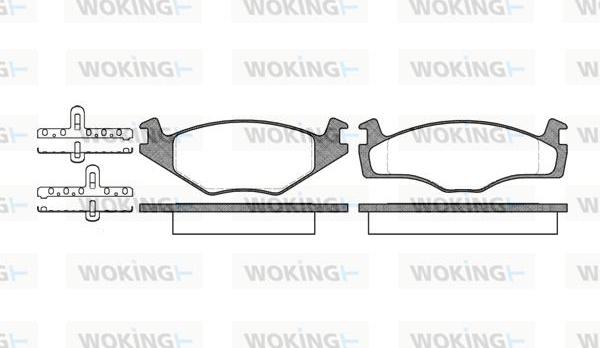 Woking P0713.10 - Əyləc altlığı dəsti, əyləc diski furqanavto.az