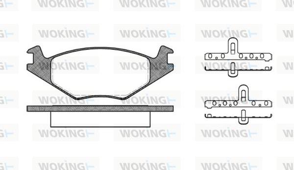 Woking P0713.20 - Əyləc altlığı dəsti, əyləc diski furqanavto.az