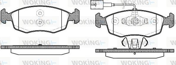 Woking P0723.52 - Əyləc altlığı dəsti, əyləc diski furqanavto.az