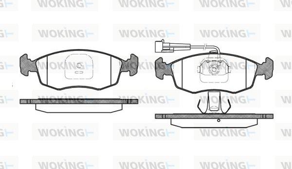 Woking P0723.12 - Əyləc altlığı dəsti, əyləc diski furqanavto.az