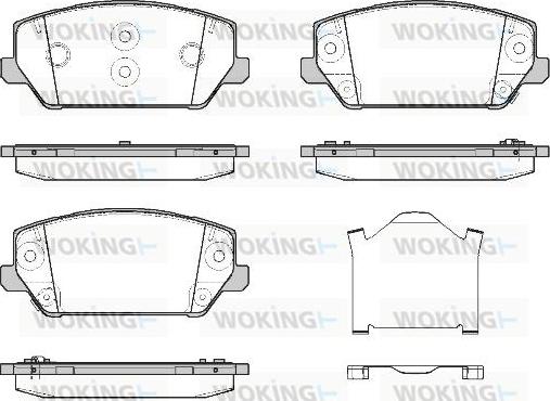 Woking P19093.02 - Əyləc altlığı dəsti, əyləc diski furqanavto.az