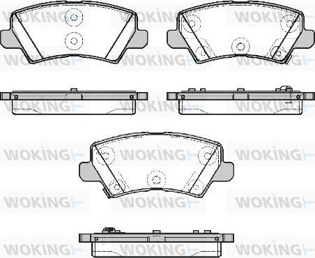 Woking P19043.02 - Əyləc altlığı dəsti, əyləc diski furqanavto.az