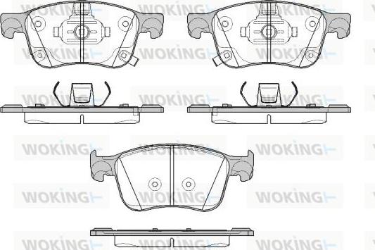 Woking P19083.12 - Əyləc altlığı dəsti, əyləc diski furqanavto.az