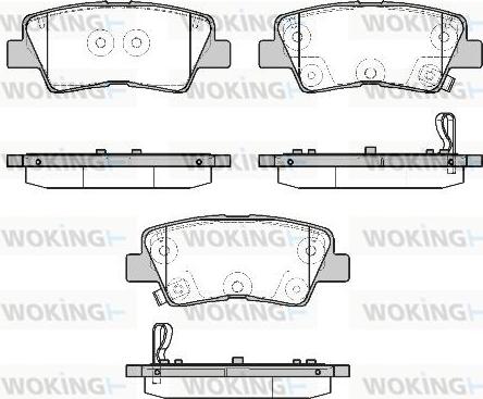 Woking P19073.12 - Əyləc altlığı dəsti, əyləc diski furqanavto.az