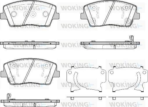 Woking P19113.02 - Əyləc altlığı dəsti, əyləc diski furqanavto.az