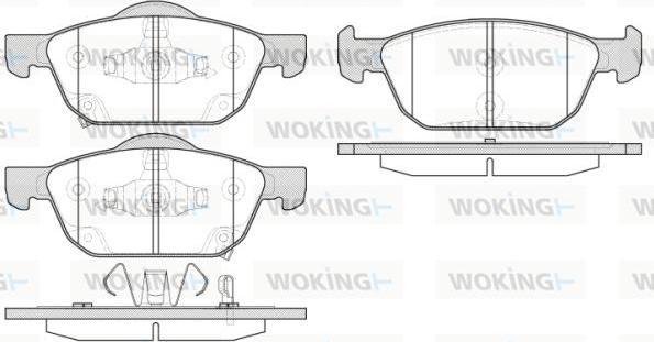 Woking P14523.02 - Əyləc altlığı dəsti, əyləc diski furqanavto.az