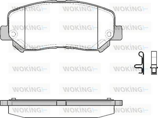 Woking P14133.22 - Əyləc altlığı dəsti, əyləc diski furqanavto.az