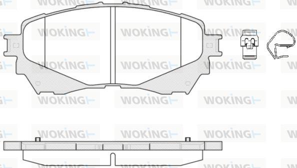 Woking P14383.04 - Əyləc altlığı dəsti, əyləc diski furqanavto.az