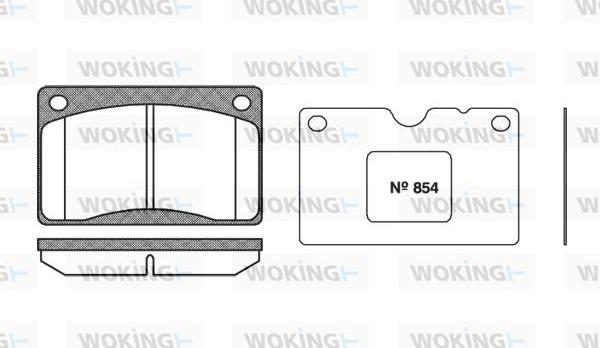 Woking P1423.50 - Əyləc altlığı dəsti, əyləc diski furqanavto.az