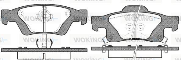 Woking P15463.02 - Əyləc altlığı dəsti, əyləc diski furqanavto.az