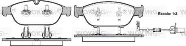 Woking P15413.02 - Əyləc altlığı dəsti, əyləc diski furqanavto.az