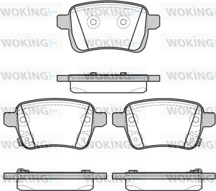 Woking P15503.22 - Əyləc altlığı dəsti, əyləc diski furqanavto.az