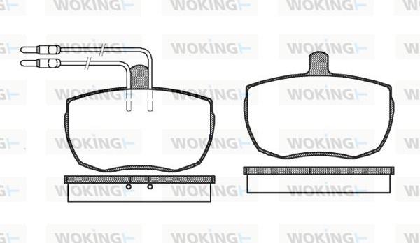 Woking P1563.04 - Əyləc altlığı dəsti, əyləc diski furqanavto.az