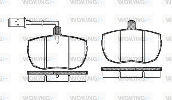 Woking P1563.12 - Əyləc altlığı dəsti, əyləc diski furqanavto.az