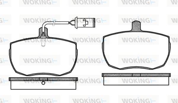 Woking P1563.22 - Əyləc altlığı dəsti, əyləc diski furqanavto.az