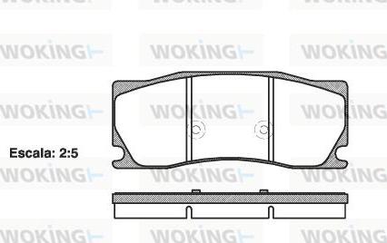 Woking P15023.00 - Əyləc altlığı dəsti, əyləc diski furqanavto.az