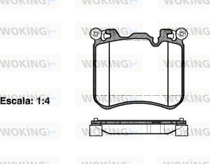 Woking P15133.00 - Əyləc altlığı dəsti, əyləc diski furqanavto.az