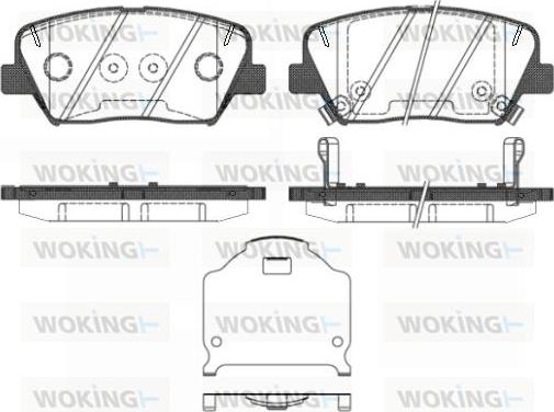 Woking P15123.02 - Əyləc altlığı dəsti, əyləc diski furqanavto.az