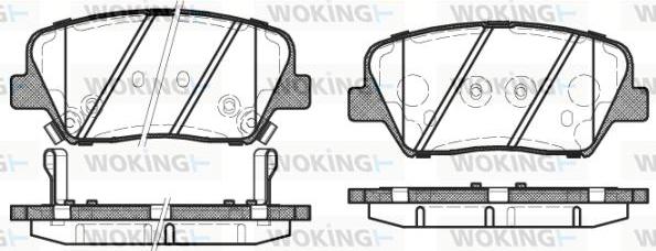 Woking P15123.12 - Əyləc altlığı dəsti, əyləc diski furqanavto.az