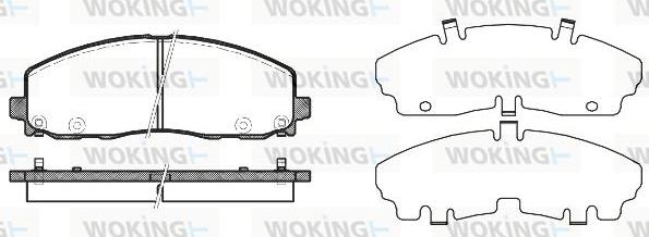 Woking P15843.04 - Əyləc altlığı dəsti, əyləc diski furqanavto.az