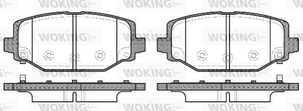 Woking P15833.04 - Əyləc altlığı dəsti, əyləc diski furqanavto.az