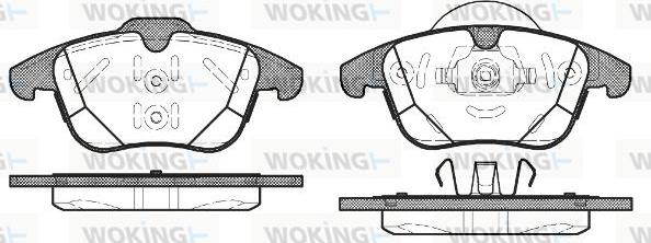 Woking P15823.00 - Əyləc altlığı dəsti, əyləc diski furqanavto.az