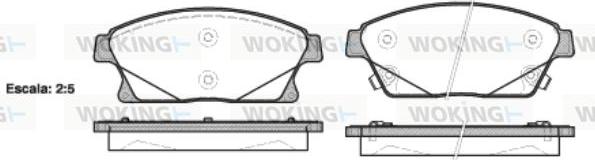 Woking P15313.02 - Əyləc altlığı dəsti, əyləc diski furqanavto.az