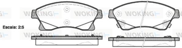 Woking P15313.12 - Əyləc altlığı dəsti, əyləc diski furqanavto.az