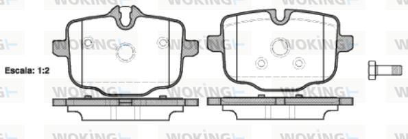 Woking P15333.00 - Əyləc altlığı dəsti, əyləc diski furqanavto.az