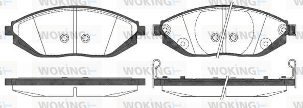 Woking P15723.02 - Əyləc altlığı dəsti, əyləc diski furqanavto.az