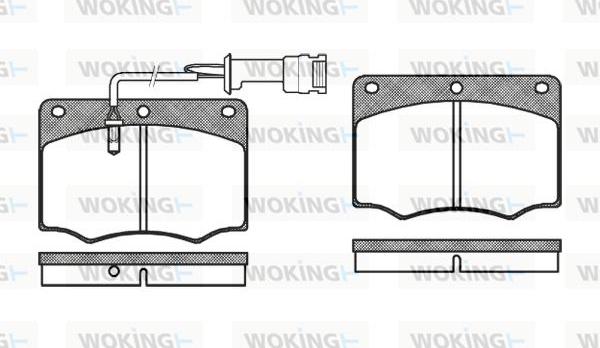 Woking P1643.02 - Əyləc altlığı dəsti, əyləc diski furqanavto.az