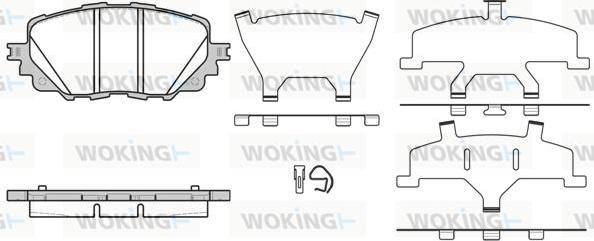 Woking P16083.00 - Əyləc altlığı dəsti, əyləc diski furqanavto.az