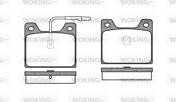 Woking P1683.12 - Əyləc altlığı dəsti, əyləc diski furqanavto.az