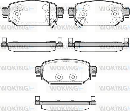 Woking P16313.02 - Əyləc altlığı dəsti, əyləc diski furqanavto.az