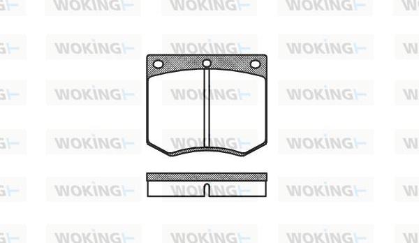 Woking P1633.00 - Əyləc altlığı dəsti, əyləc diski furqanavto.az