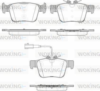 Woking P16223.01 - Əyləc altlığı dəsti, əyləc diski furqanavto.az