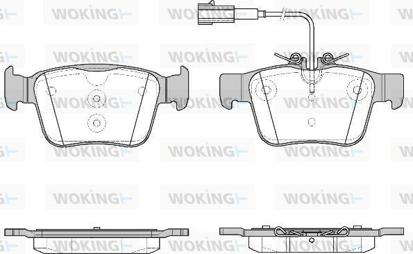 Woking P16223.02 - Əyləc altlığı dəsti, əyləc diski furqanavto.az