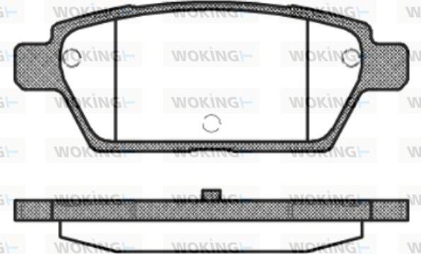 Woking P10953.10 - Əyləc altlığı dəsti, əyləc diski furqanavto.az