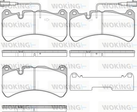 Woking P10923.24 - Əyləc altlığı dəsti, əyləc diski furqanavto.az