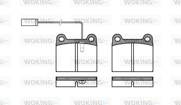 Woking P1063.91 - Əyləc altlığı dəsti, əyləc diski furqanavto.az