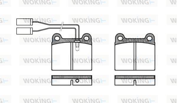 Woking P1063.01 - Əyləc altlığı dəsti, əyləc diski furqanavto.az