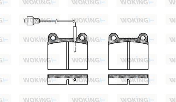 Woking P1063.02 - Əyləc altlığı dəsti, əyləc diski furqanavto.az