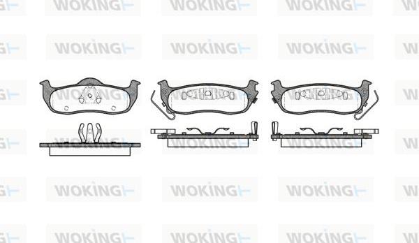 Woking P10063.02 - Əyləc altlığı dəsti, əyləc diski furqanavto.az