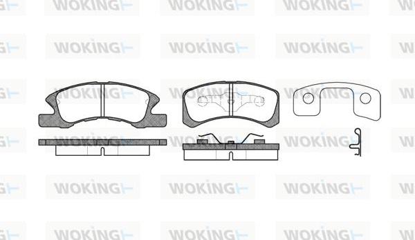 Woking P10113.02 - Əyləc altlığı dəsti, əyləc diski furqanavto.az