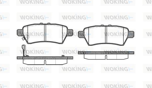 Woking P10883.01 - Əyləc altlığı dəsti, əyləc diski furqanavto.az