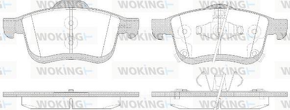 Woking P10833.42 - Əyləc altlığı dəsti, əyləc diski furqanavto.az