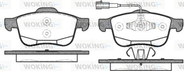 Woking P10833.12 - Əyləc altlığı dəsti, əyləc diski furqanavto.az