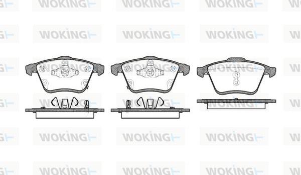 Woking P10823.02 - Əyləc altlığı dəsti, əyləc diski furqanavto.az