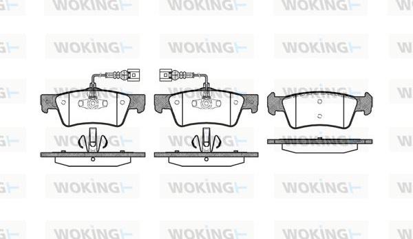 Woking P10873.02 - Əyləc altlığı dəsti, əyləc diski furqanavto.az